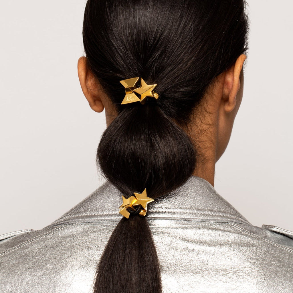 Feminine Charm and Shine – Gold  Star Hair Bauble
