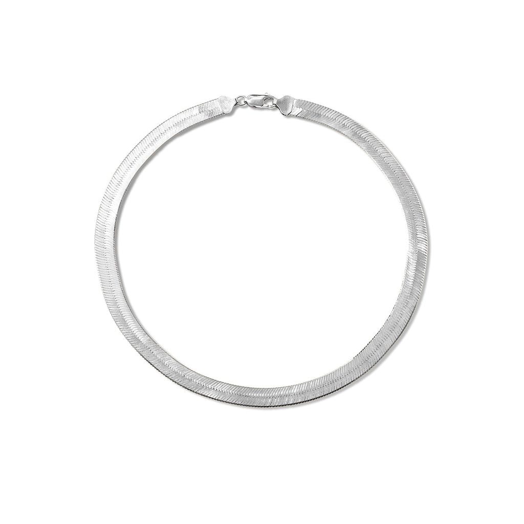 Silver Stella Herringbone Necklace – Effortless Style for Every Day