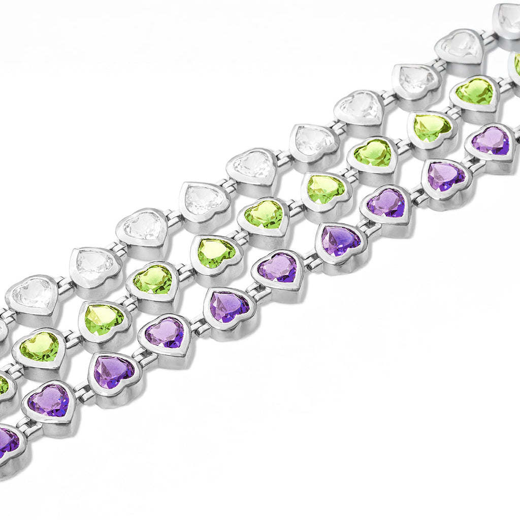 Large Silver Heartthrob Bracelet – Standout Style for Bold Women